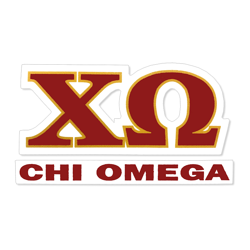 Chi Omega Greek Letter Decal