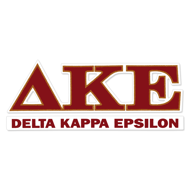 Delta Kappa Epsilon Greek Letter Decal