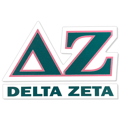 Delta Zeta Greek Letter Decal