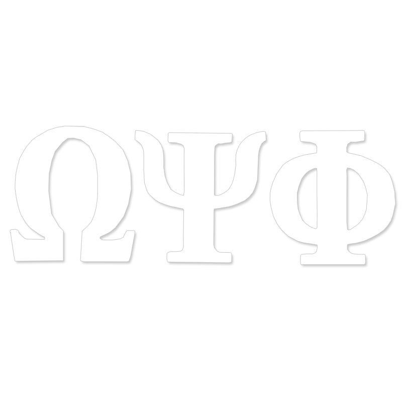 Omega Psi Phi Greek Letter Decal (SKU 13325930206)