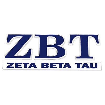 Zeta Beta Tau Greek Letter Decal