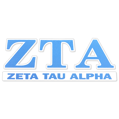 Zeta Tau Alpha Greek Letter Decal