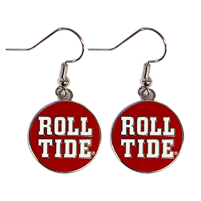 Roll Tide Circle Dangle Earrings