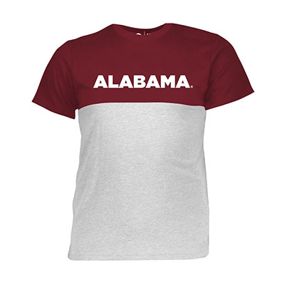 Alabama Color Block Half And Half T-Shirt