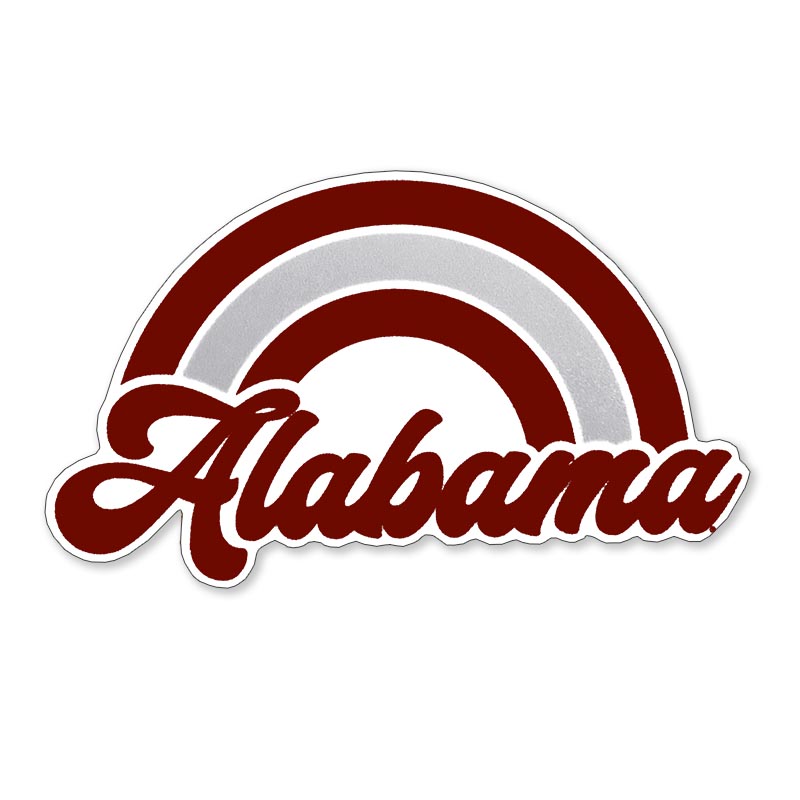    Alabama Rainbow Retro Decal