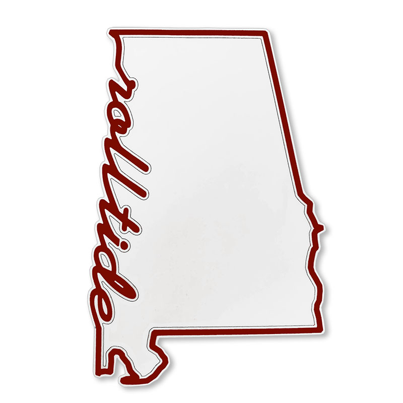 BUY1GET1FREE Alabama Crimson Tide 17 State Outline Sticker Decal 4" Champs 2018 