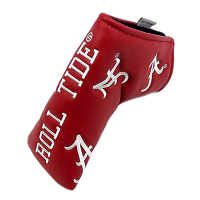 ALABAMA BLADE PUTTER COVER WITH SCRIPT A  AND ROLL TIDE