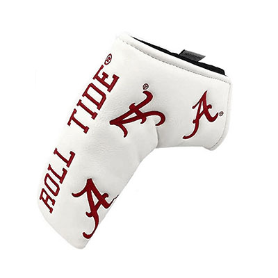 ALABAMA BLADE PUTTER COVER WITH SCRIPT A  AND ROLL TIDE