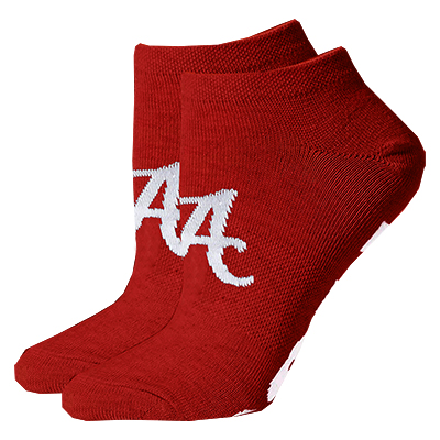 Script A Over Roll Tide No Show Socks