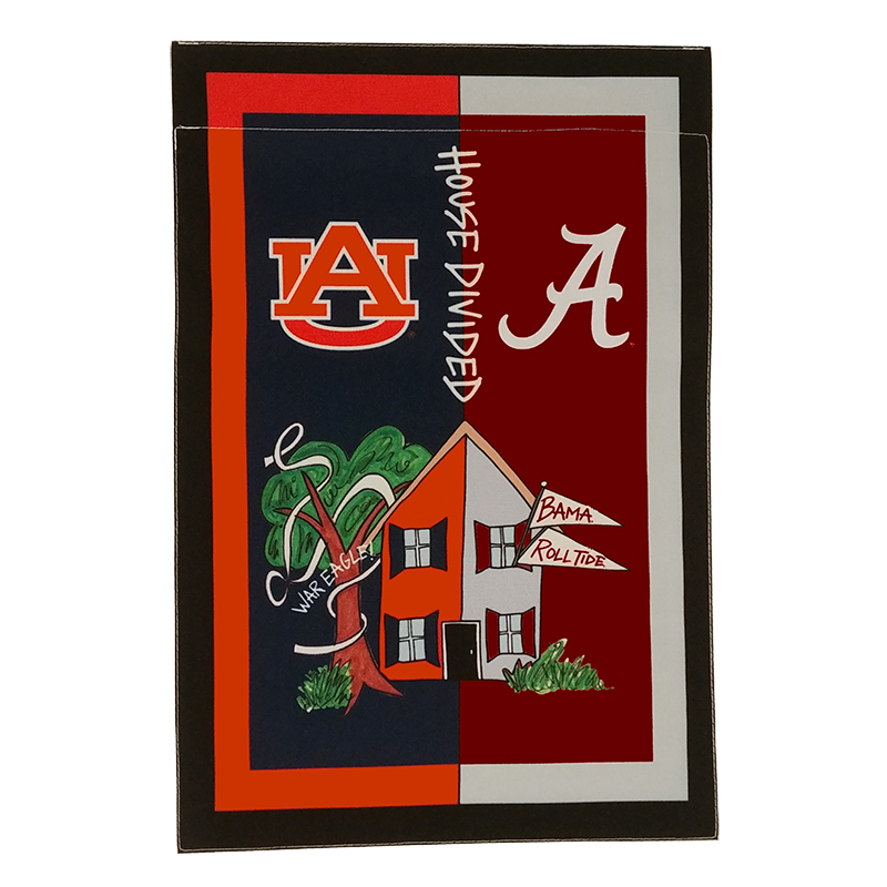 Alabama Auburn House Divided Garden Flag - Double Sided (SKU 1346500124)