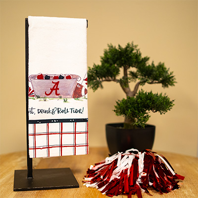 Alabama Eat Drink And Roll Tide Hand Towel