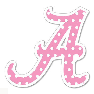    Alabama Script A Polka Dot Decal