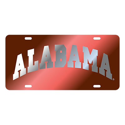 ALABAMA ARCHED LASER CUT INLAID MIRROR TAG