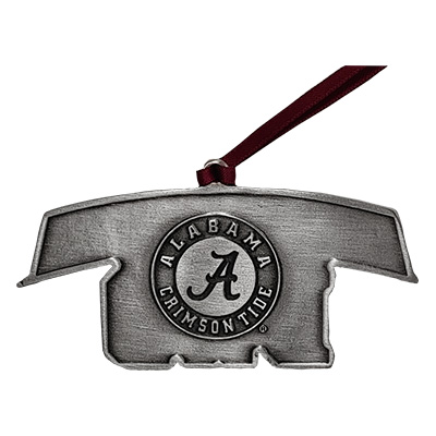 ALABAMA PEWTER TWO SIDED MOM ORNAMENT WITH CIRCLE LOGO ON BACK