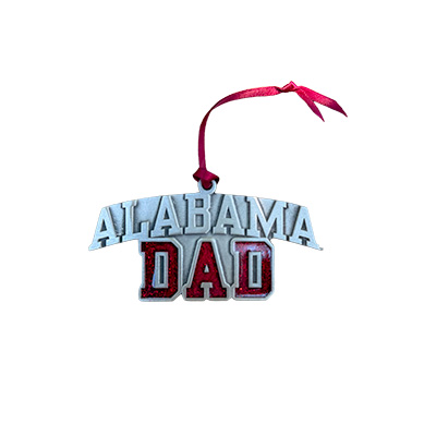 Alabama Pewter Two Sided Dad Ornament With Circle Logo On Back - main view