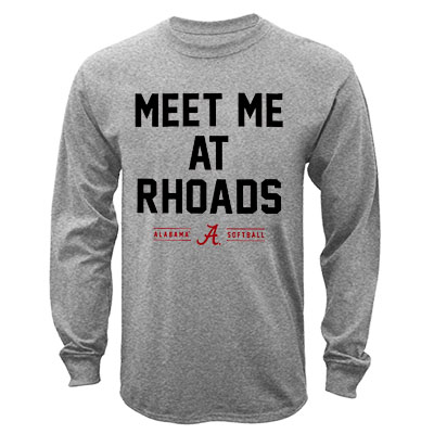 Alabama Softball Meet Me At Rhodes Long Sleeve T-Shirt