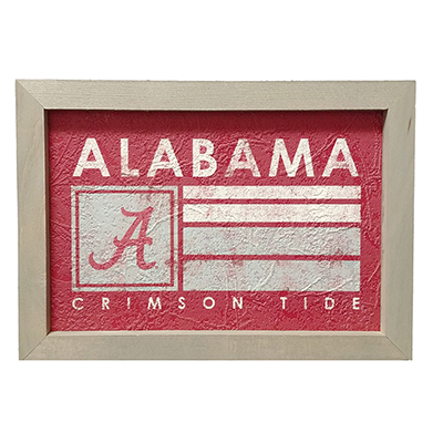 Alabama Anthem Wood Framed Plaster Art