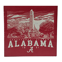 Alabama Denny Chimes Wood Table Top Square