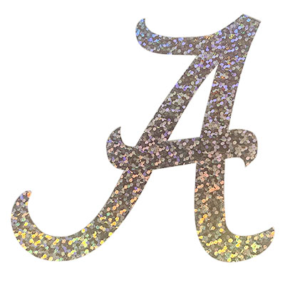    Alabama Script A Confetti Decal