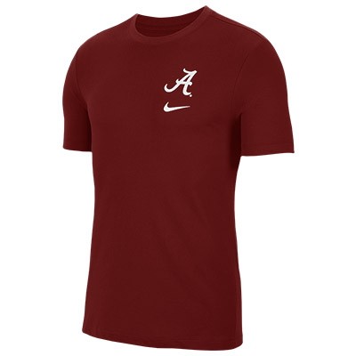 ALABAMA CRIMSON TIDE SCRIPT A SHORT SLEEVE DRI-FIT COTTON DNA T-SHIRT