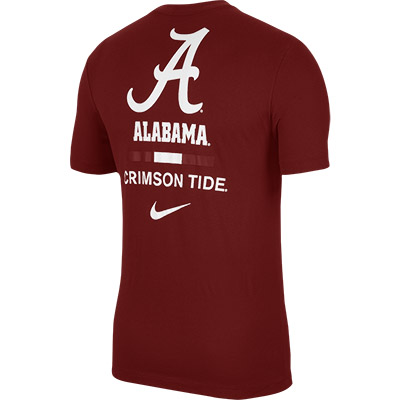ALABAMA CRIMSON TIDE SCRIPT A SHORT SLEEVE DRI-FIT COTTON DNA T-SHIRT