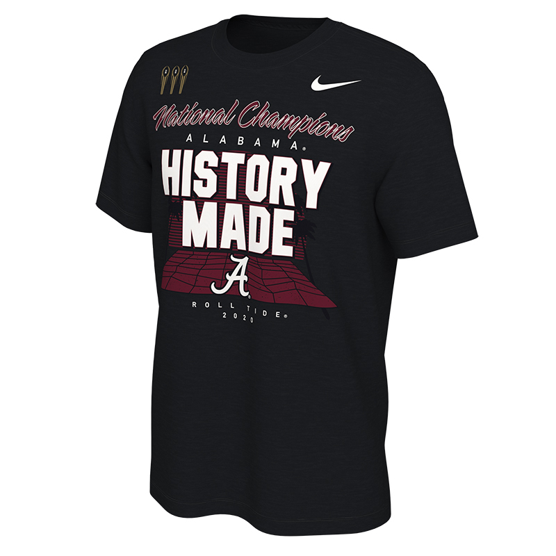        Alabama Roll Tide Script A History Made National Champions Locker Room T-Shirt