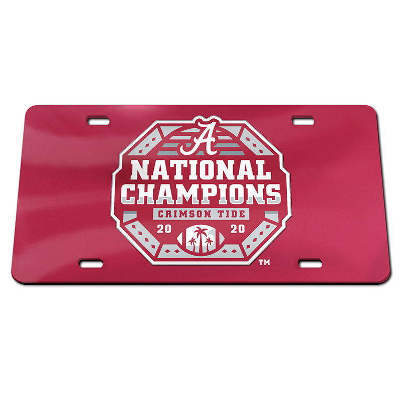 Alabama 2020 National Champions Logo Laser License Plate