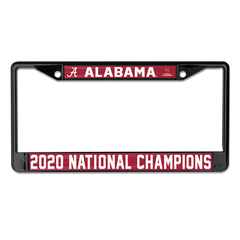 Alabama 2020 National Champions Mirrored Metal License Plate Frame (SKU 13548230259)