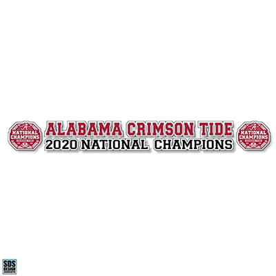Alabama Crimson Tide 2020 National Champions Vinyl Decal*