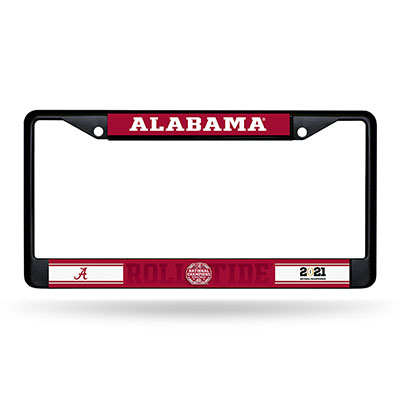 Alabama 2020 National Champions Color Chrome License Frame