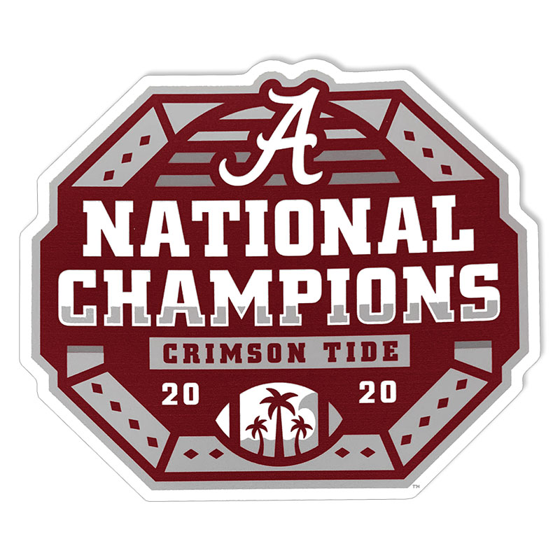 Alabama 2020 National Champions Official Logo Vinyl Decal (SKU 13554736259)