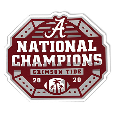 Alabama 2020 National Champions Official Logo Vinyl Decal