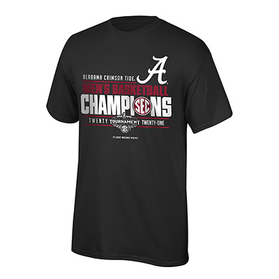    Alabama Crimson Tide 2021 SEC Basketball Champions Locker Room T-Shirt