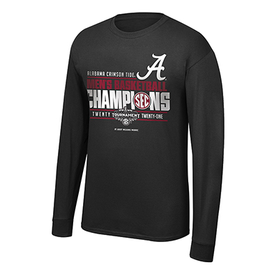    Alabama Crimson Tide 2021 SEC Basketball Champions Locker Room Long Sleeve T-Shirt