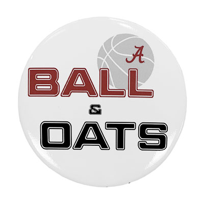 Alabama Ball And Oats Basketball Button
