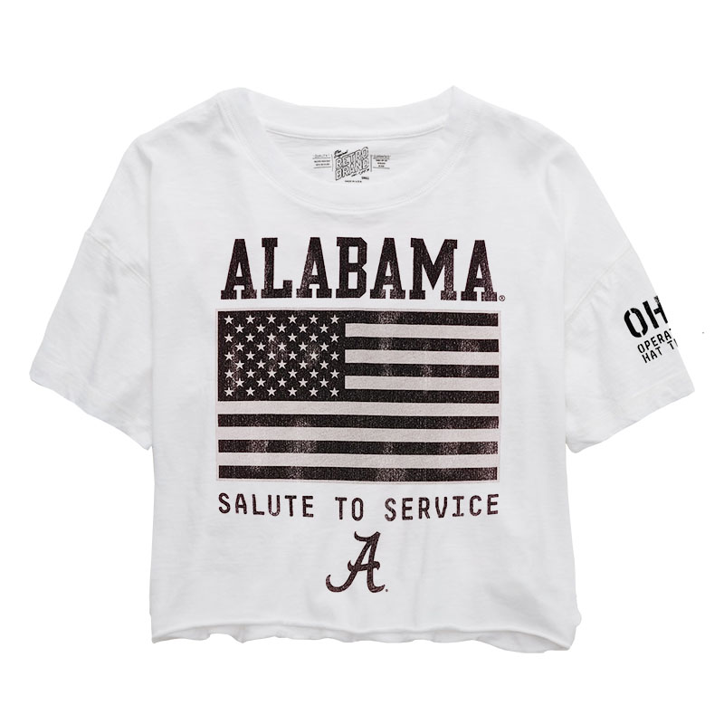 Alabama Script A Roll Tide Operation Hat Trick Crop Shirt (SKU 1357017041)