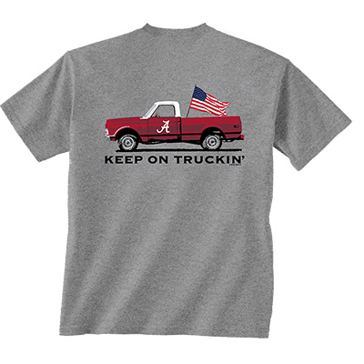 ALABAMA SCRIPT A ALL AMERICAN TRUCK WITH FLAG T-SHIRT