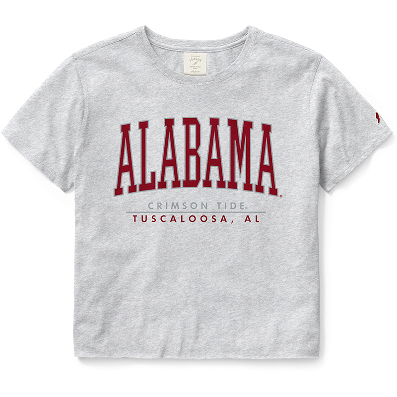 Alabama Over Crimson Tide Tuscaloosa Clothesline Cotton Crop T-Shirt (SKU 13572174207)