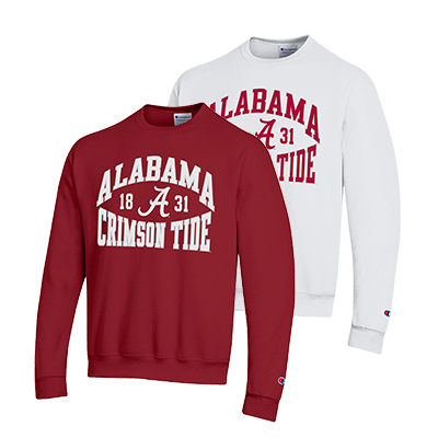 Alabama Crimson Tide Script A 1831 Eco Powerblend Crew Sweatshirt