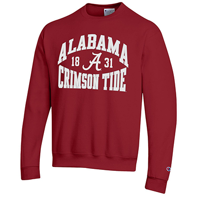 ALABAMA CRIMSON TIDE SCRIPT A 1831 ECO POWERBLEND CREW SWEATSHIRT