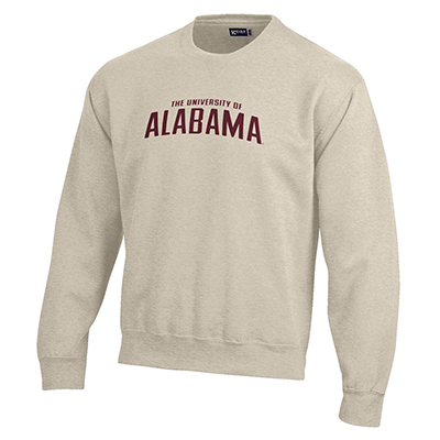 University Of Alabama 3D Embroidery Big Cotton Crew Sweatshirt