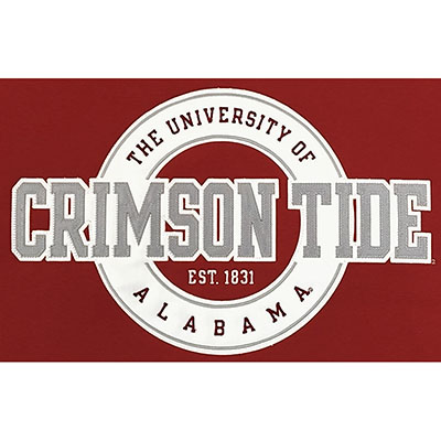 UNIVERSITY OF ALABAMA CRIMSON TIDE ESTABLISHED 1831 BIG COTTON CREW SWEATSHIRT