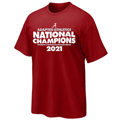 Alabama Script A Adapted Athletics Women's Wheelchair Basketball 2021 National Champions T-Shirt