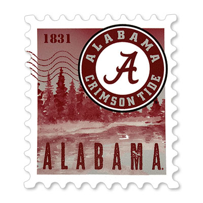 University Of Alabama Stamp Rugged Sticker