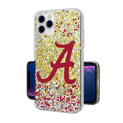 Alabama Crimson Tide Confetti Iphone Gold Glitter Case