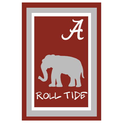 Alabama Roll Tide Elephant Garden Flag - Double Sided