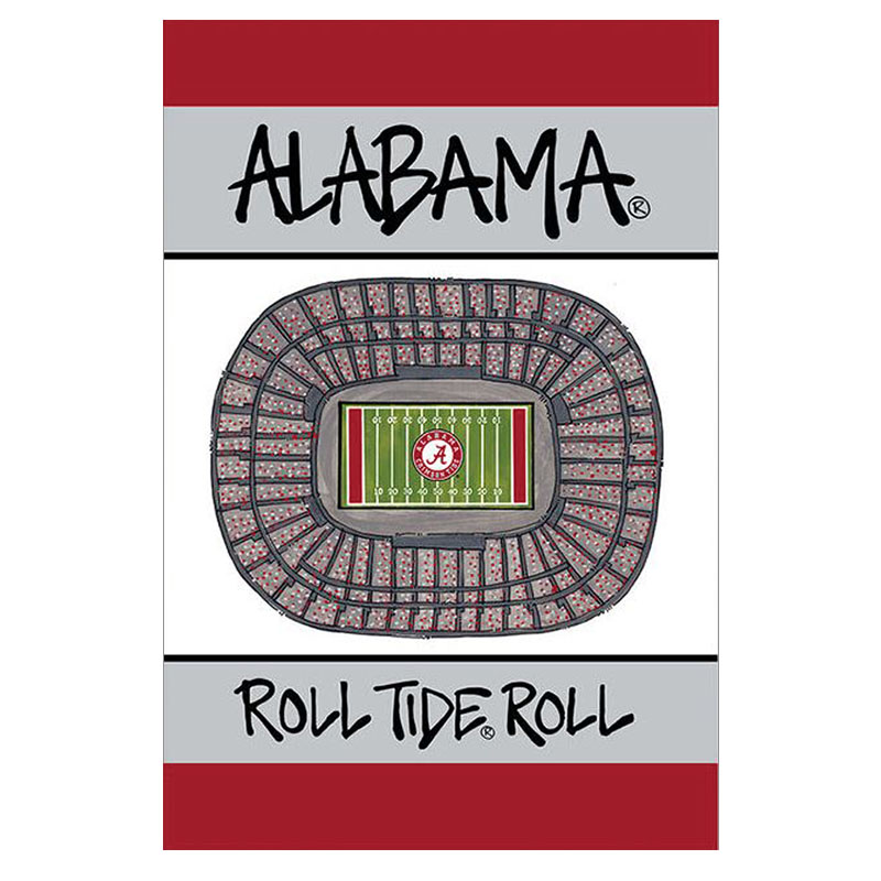 Alabama Bryant Denny Stadium Garden Flag - Double Sided