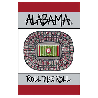 Alabama Bryant Denny Stadium Garden Flag - Double Sided