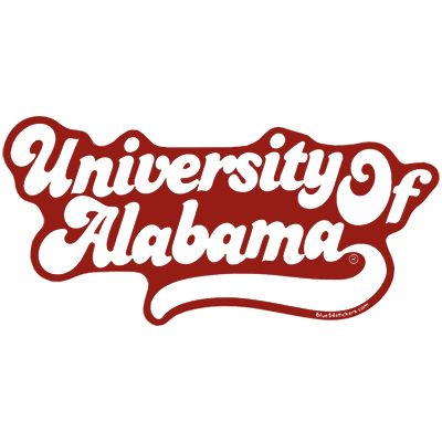 University Of Alabama Huffed Font Sticker