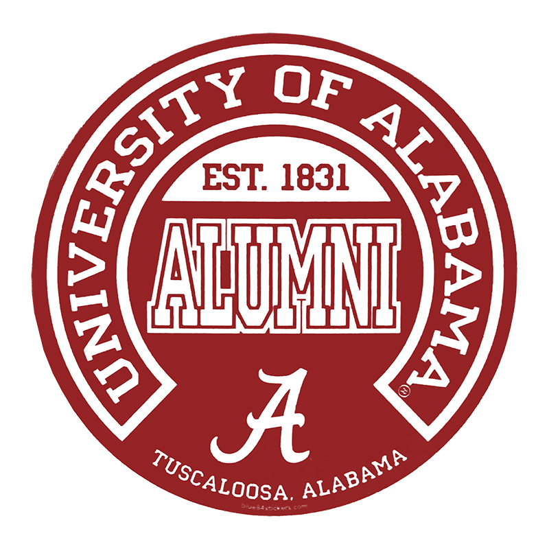 University Of Alabama Alumni Slam Circle Sticker